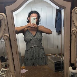 Elegant Gray Tiered Dress